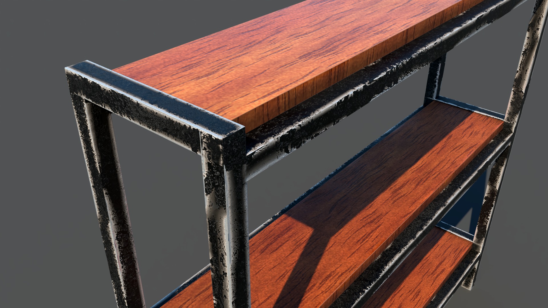 low poly shelf 3D Model Low-poly 3D model_1