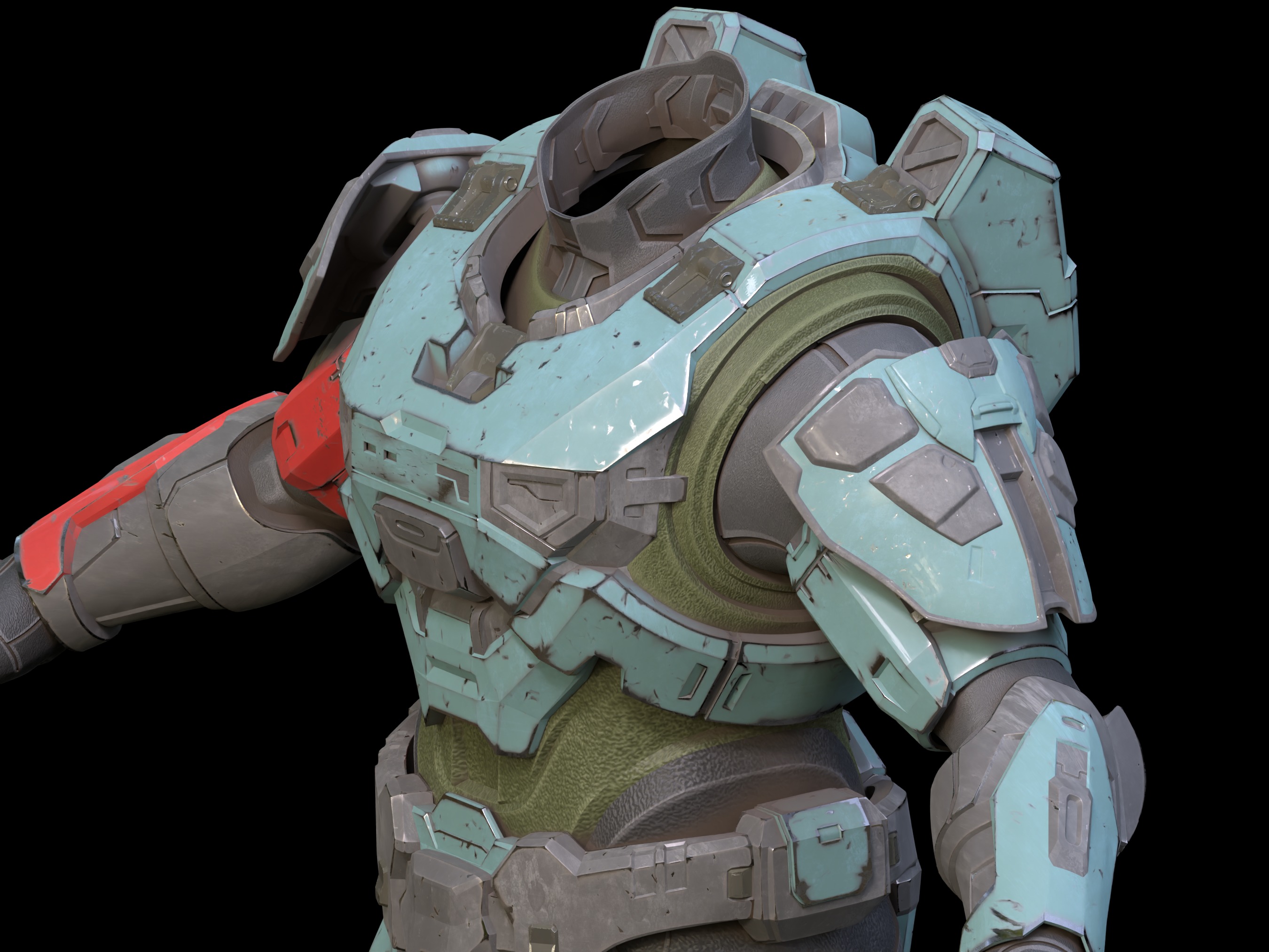 mk7 UA AHALA shoulder pad 3d print file 3D print model_3
