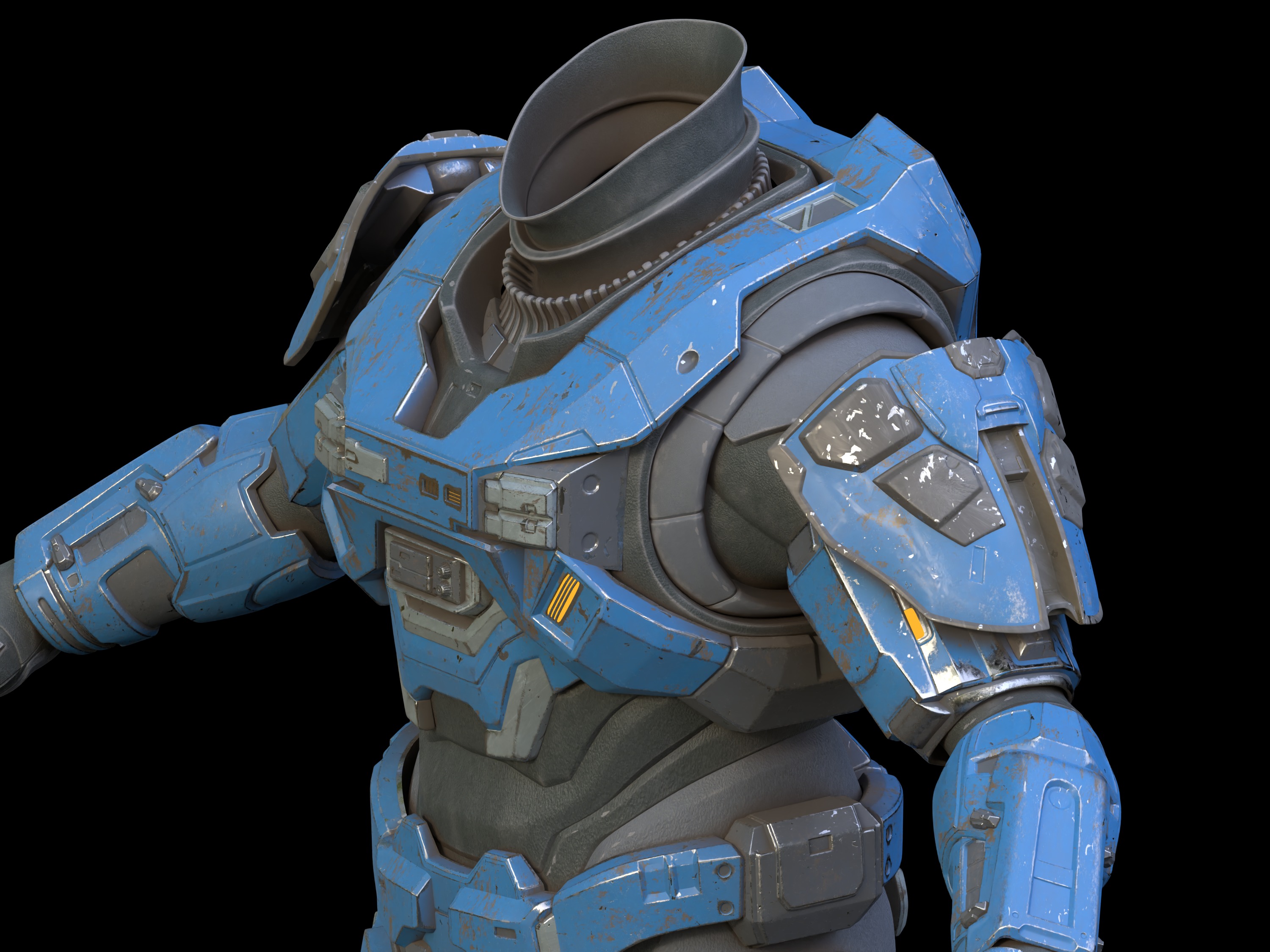 mkvb UA AHALA shoulder pad 3d print file 3D print model_3