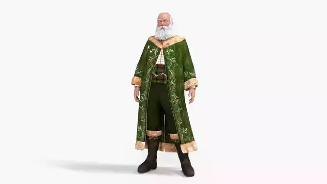 Kringle Santa Claus Low-poly 3D model