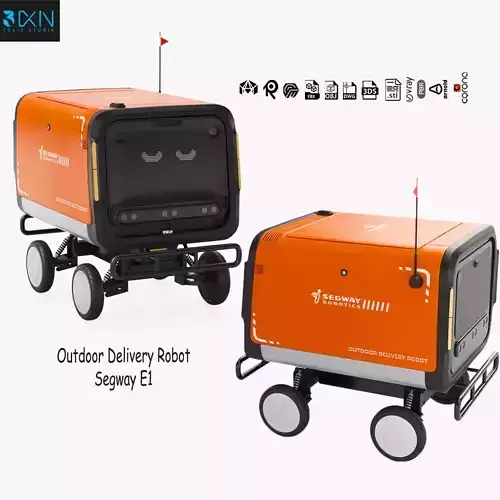 Delivery Robot in Outdoor by Segway E1 3D model