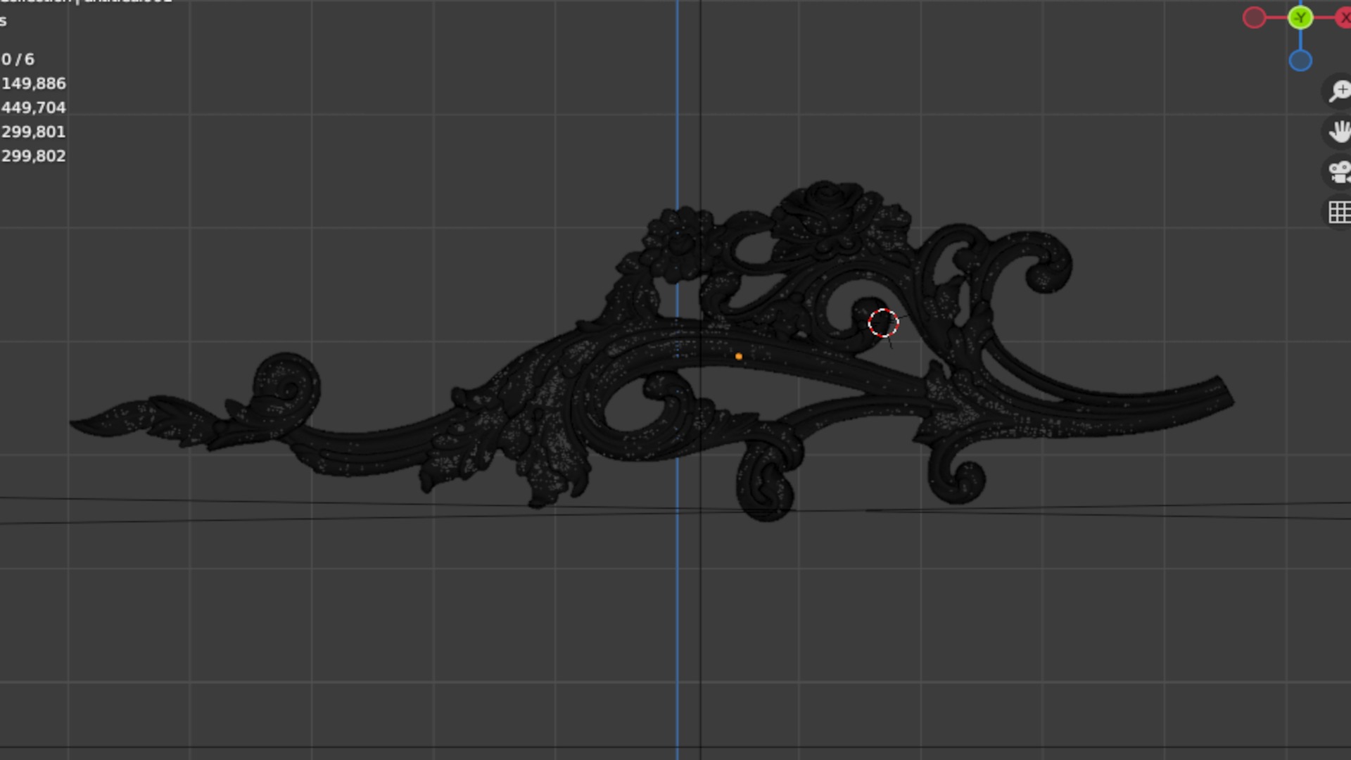 Classic decor ornament carved 27 3D model_5