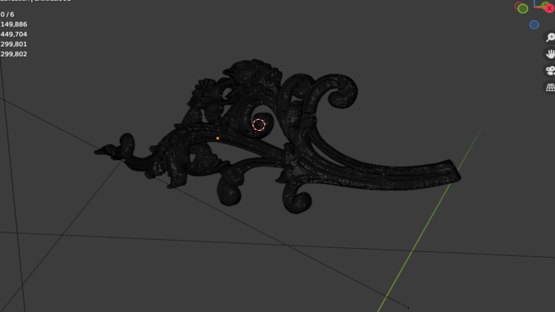 Classic decor ornament carved 27 3D model_6