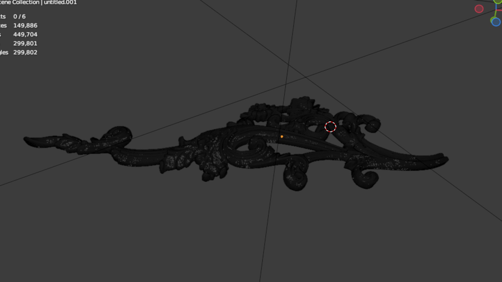 Classic decor ornament carved 27 3D model_7