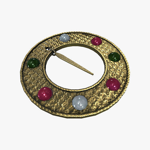 Medieval Ring Brooch Low-poly 3D model