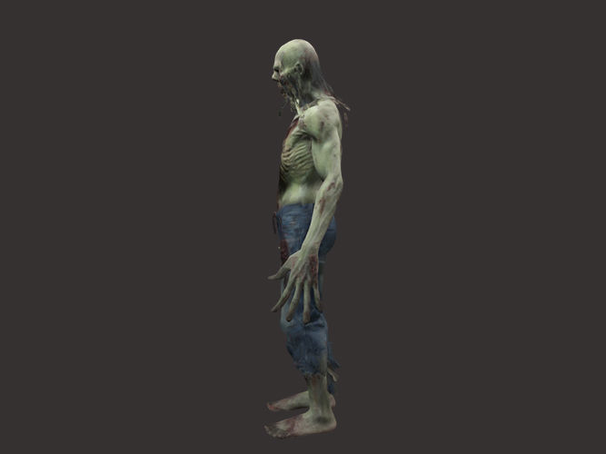 Scary zombie for 3d game 3D model_2