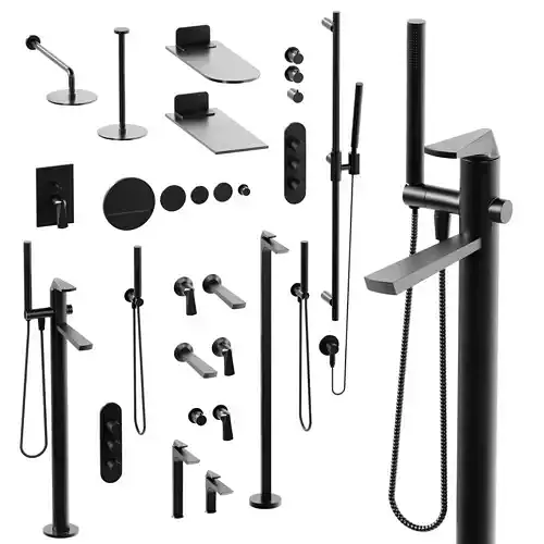 VENTAGLIO shower faucet Low-poly 3D model