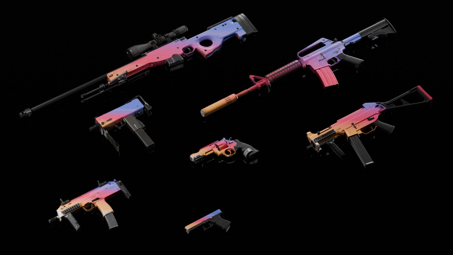 CS2 Fade Collection 3D model_3