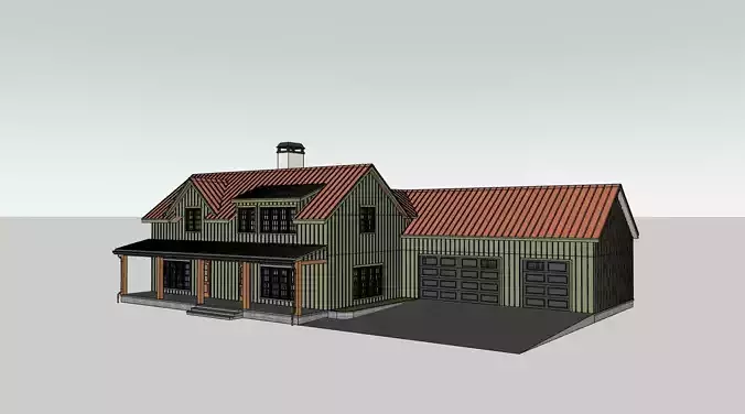 SageTone And Copper Roof Designs 3D Model
