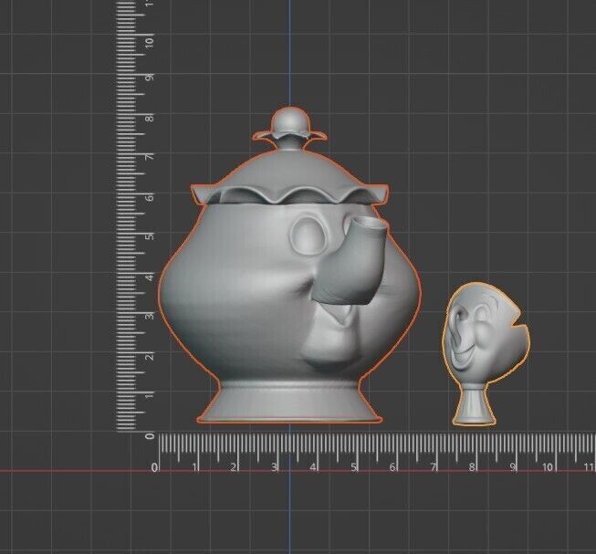 beauty and the beast SET 3D print model_4