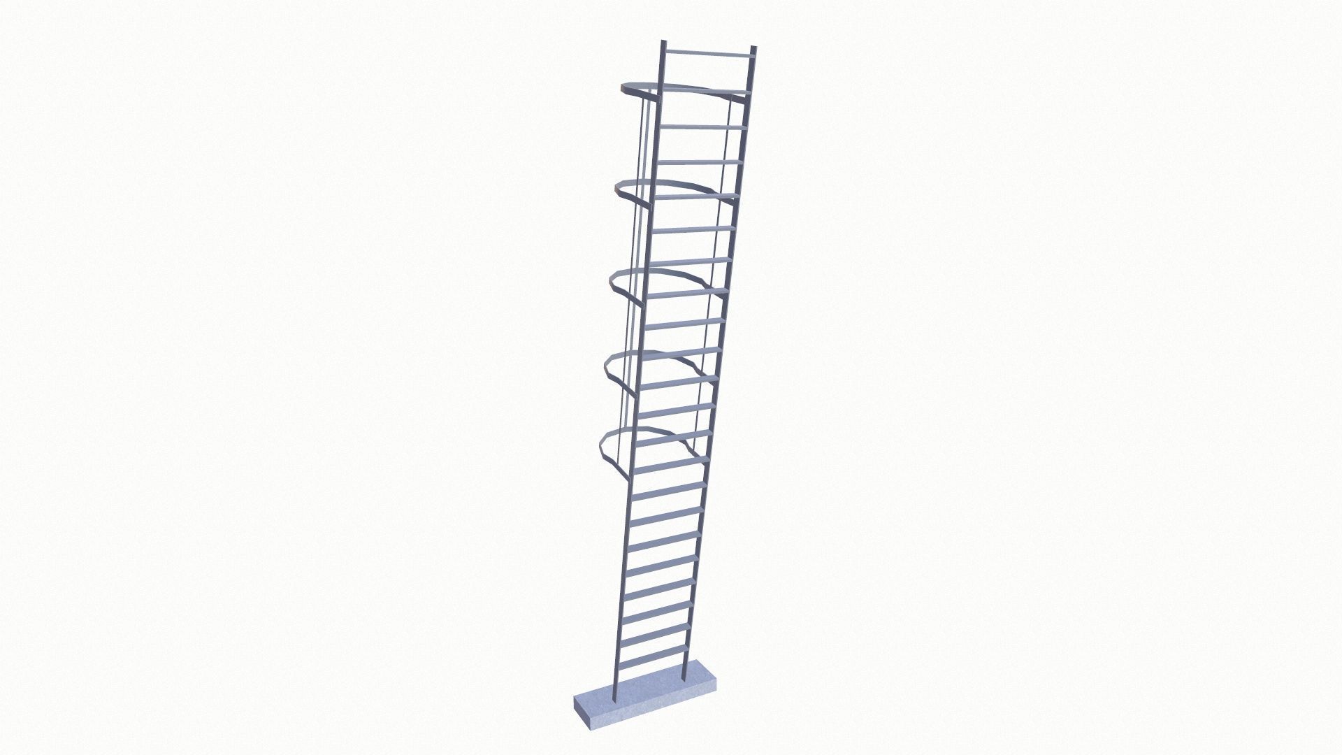 Ladder Low-poly 3D model_5