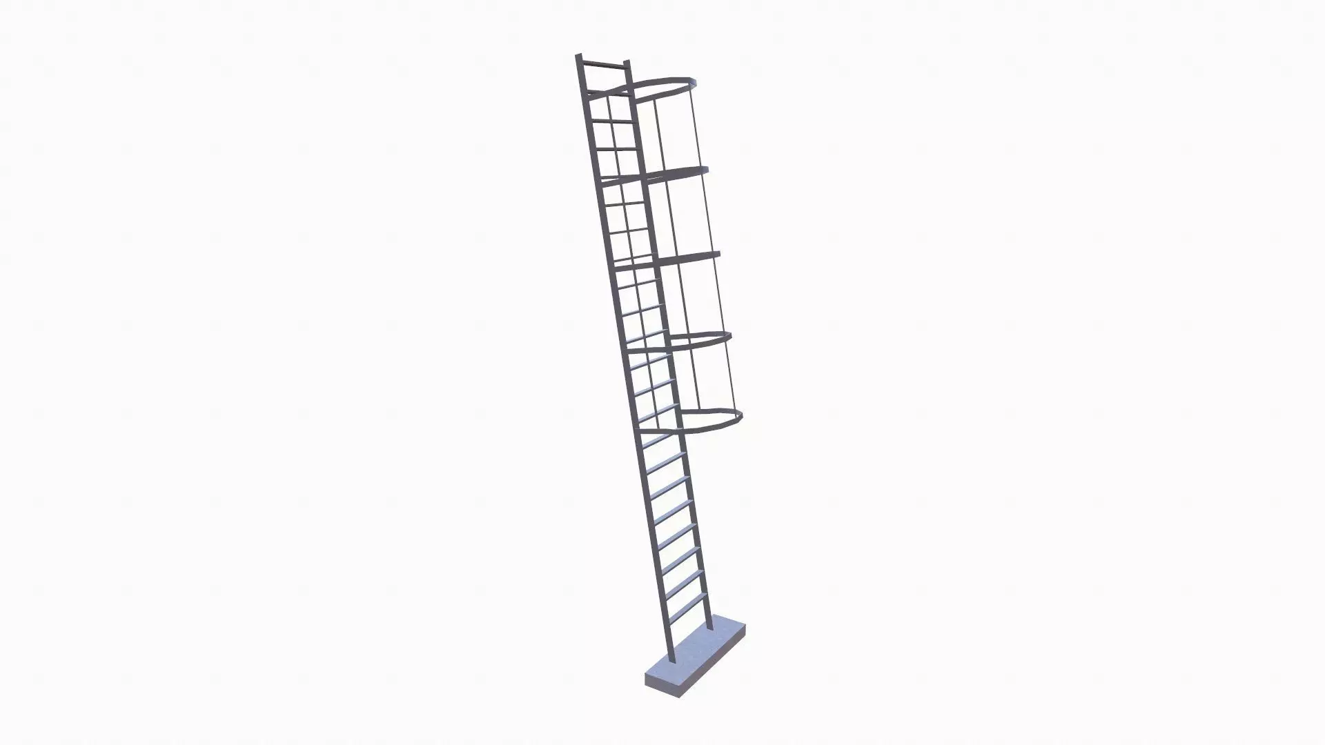 Ladder Low-poly 3D model_0