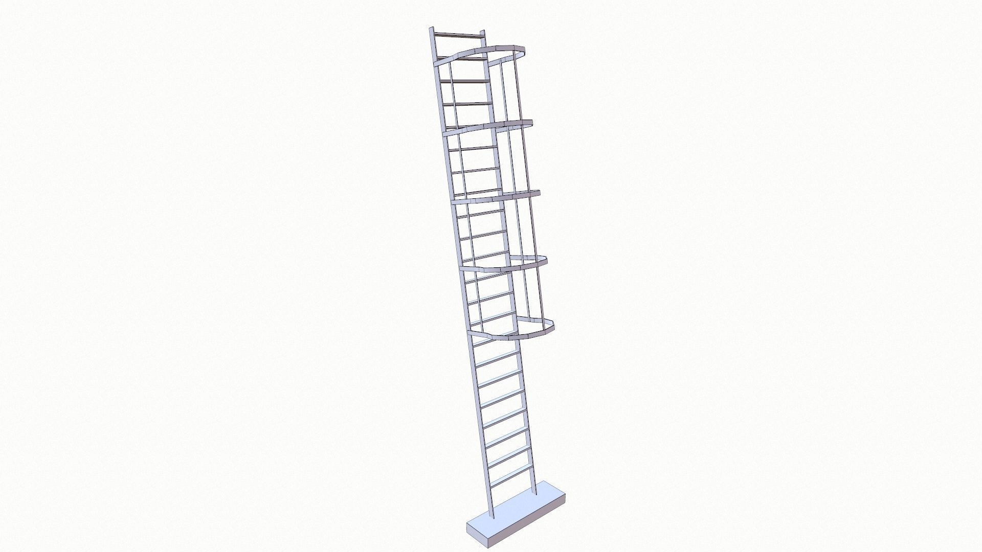 Ladder Low-poly 3D model_7
