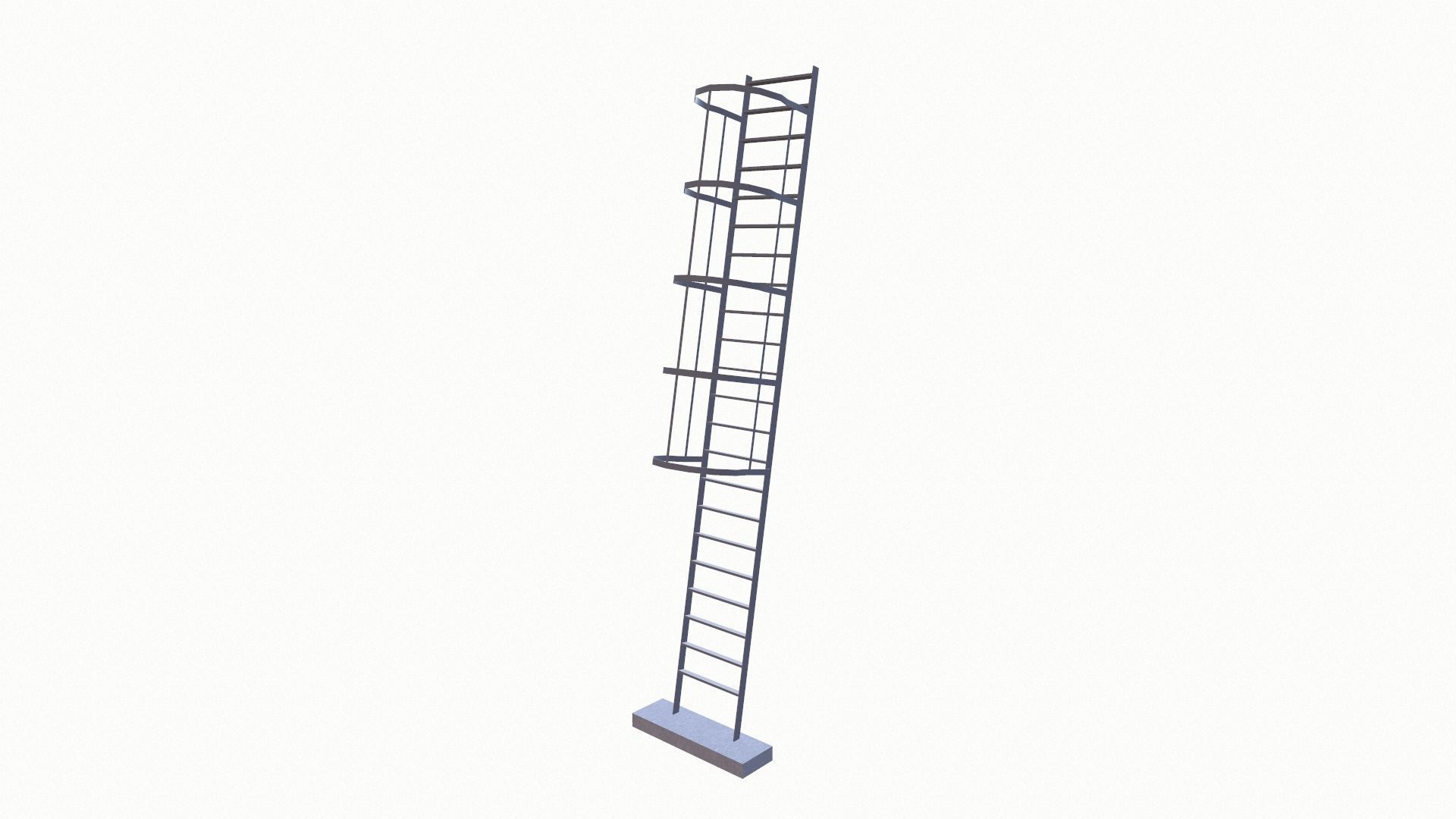Ladder Low-poly 3D model_3