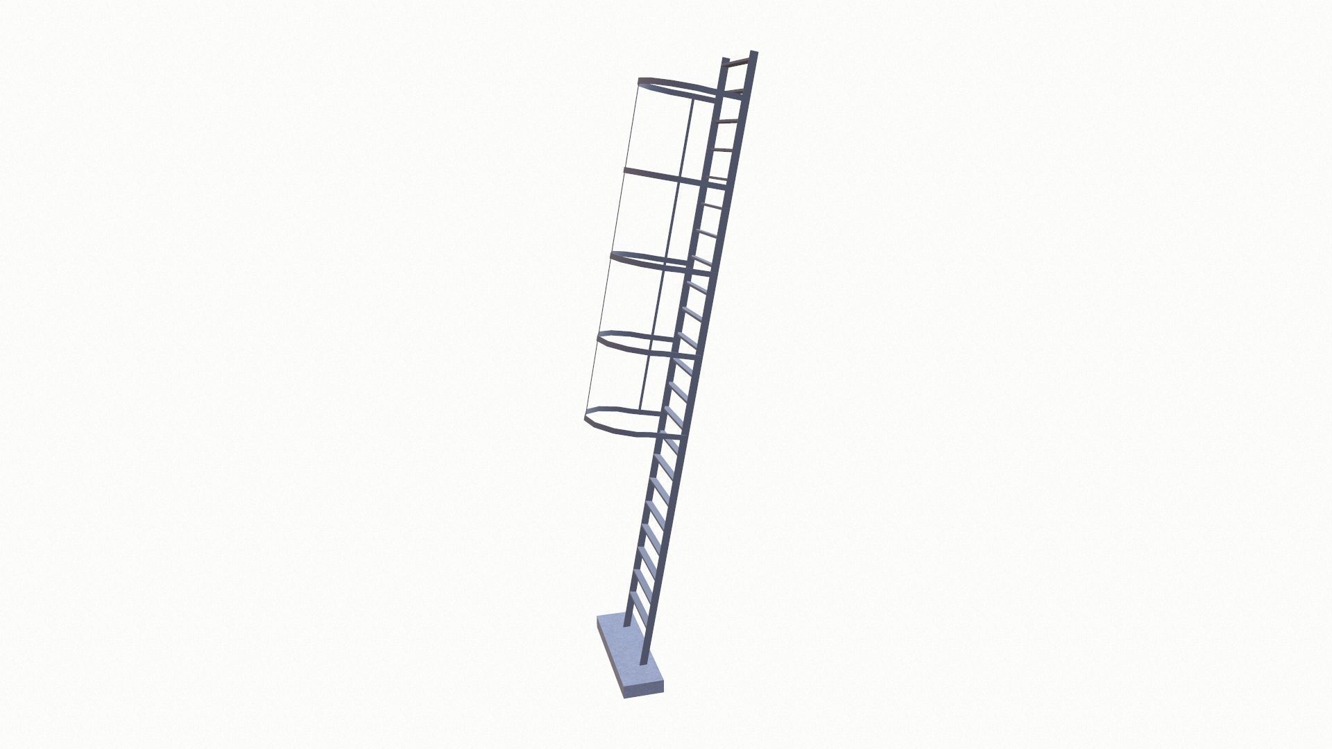 Ladder Low-poly 3D model_4