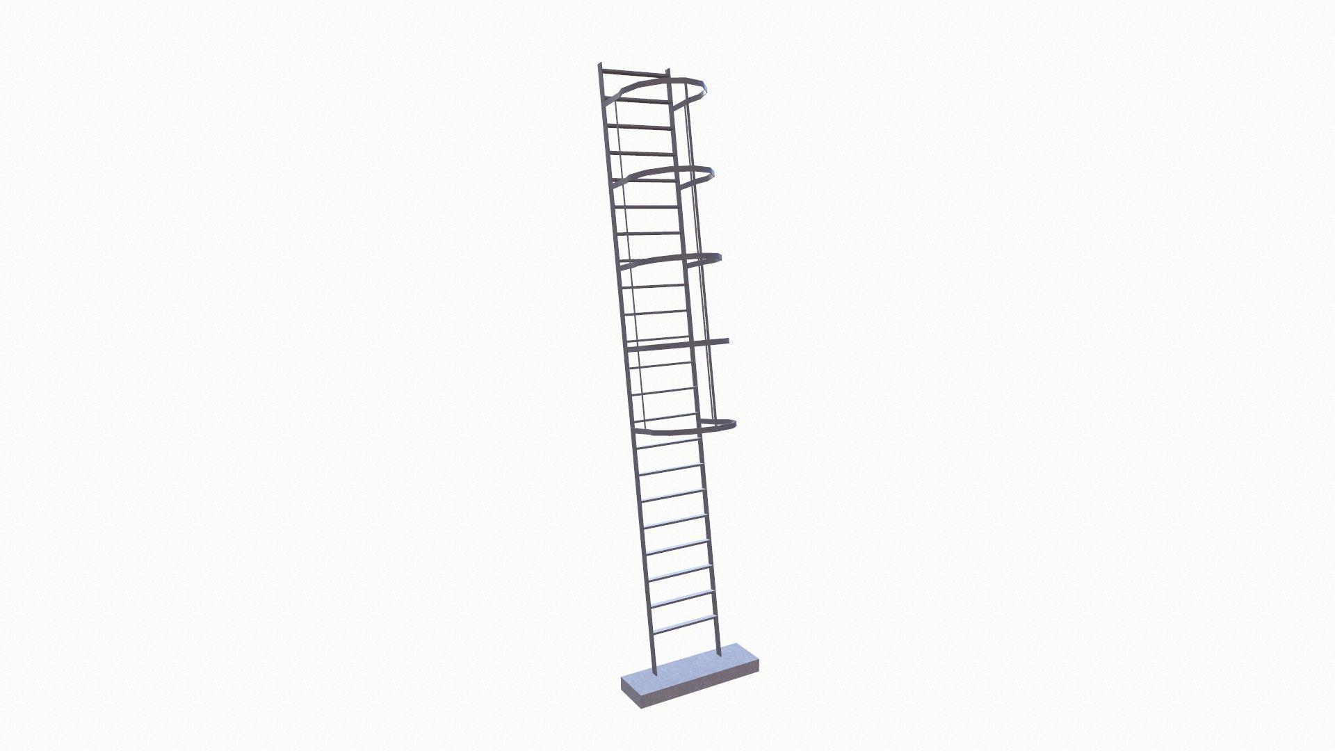 Ladder Low-poly 3D model_2