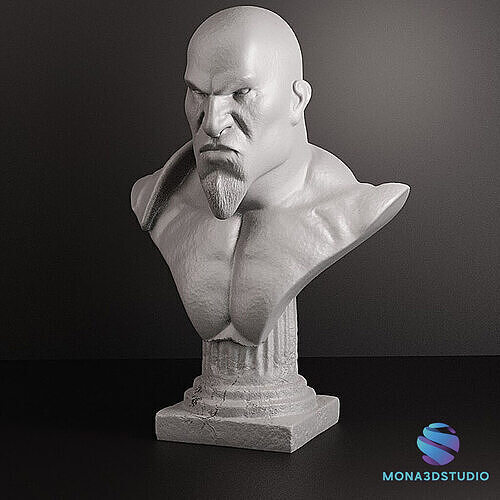CRATOS BUST GOD OF WAR 3D print model