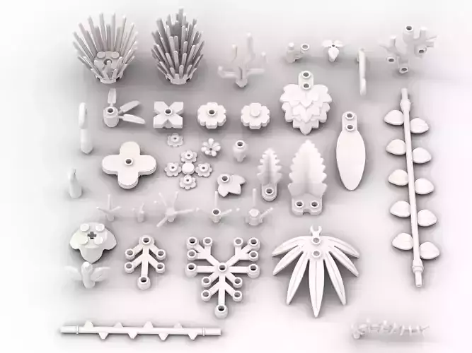 PixelBricks3D - LEGO Plants Bricks Pack