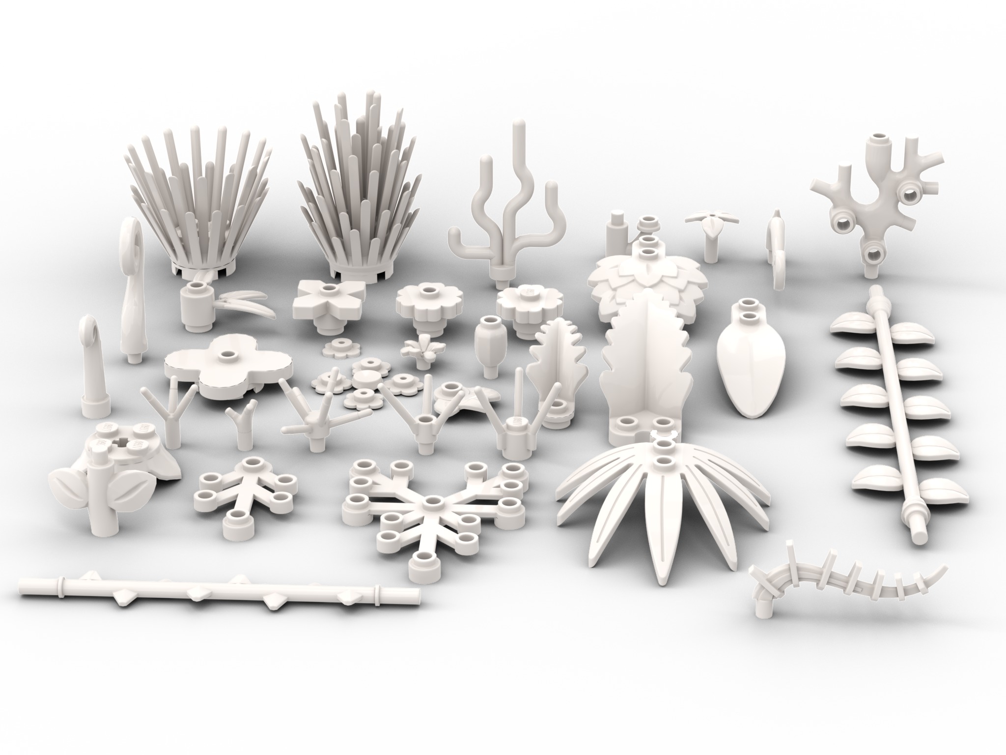 PixelBricks3D - LEGO Plants Bricks Pack 3D print model_1