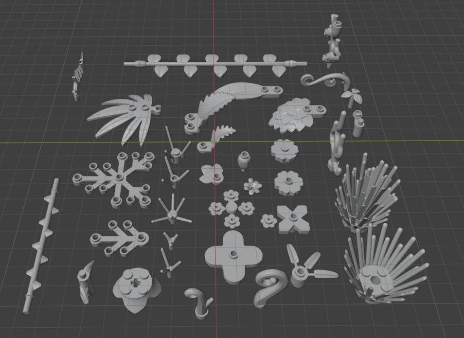 PixelBricks3D - LEGO Plants Bricks Pack 3D print model_6