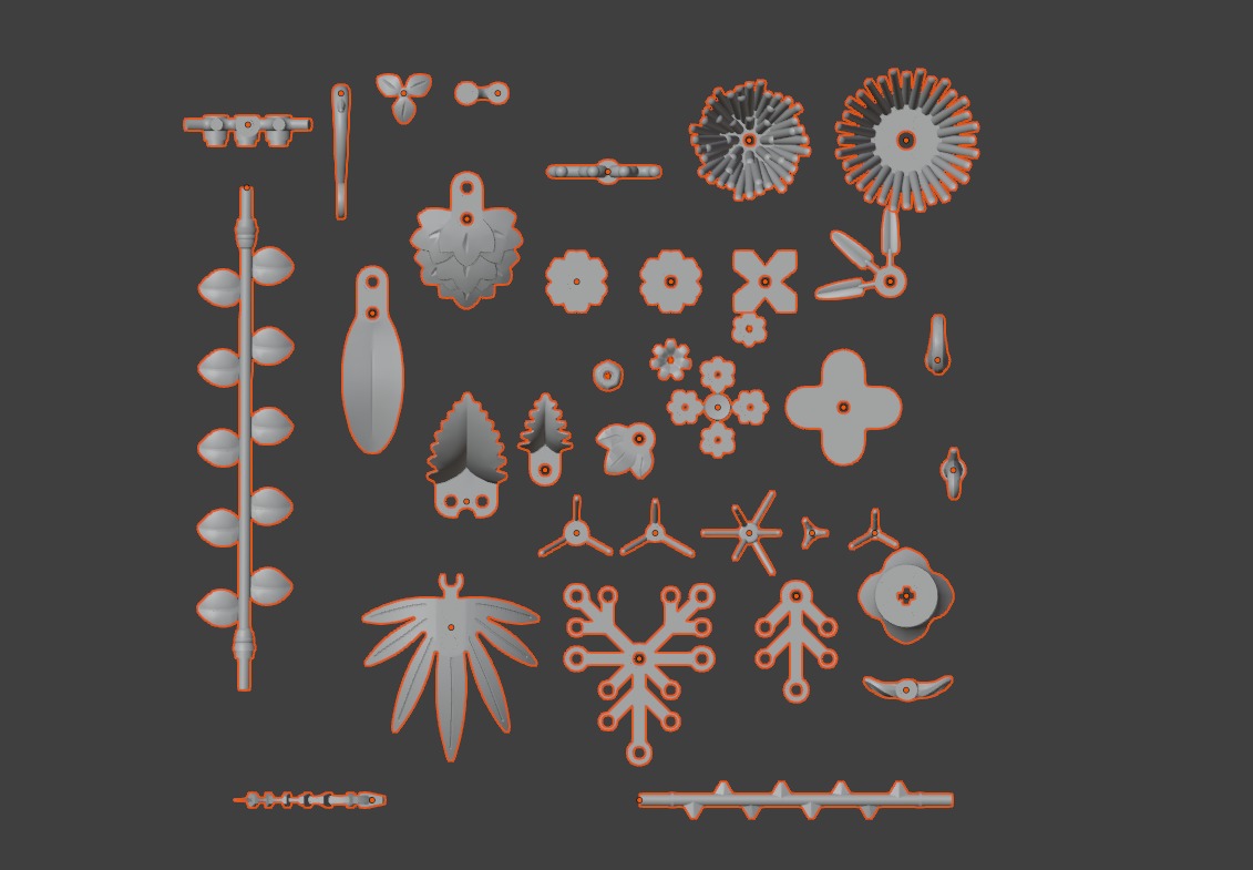 PixelBricks3D - LEGO Plants Bricks Pack 3D print model_3