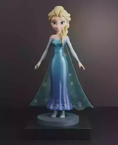 ELSA FROZEN FIGURE stl file 3D PRINT