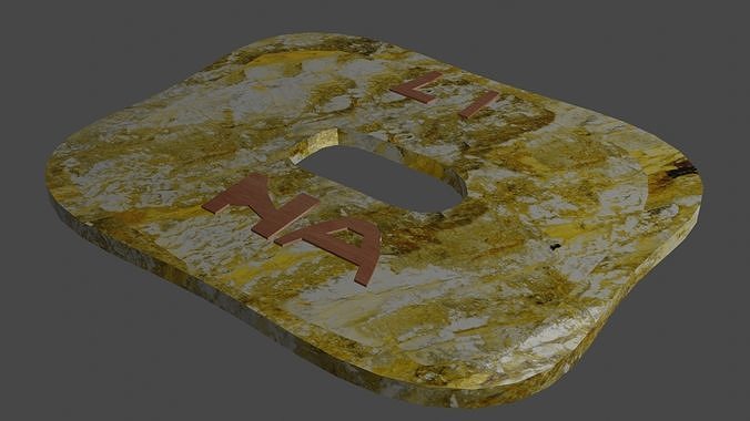 Decorative item in Youtube logo shape porcelain material Low-poly 3D model 3