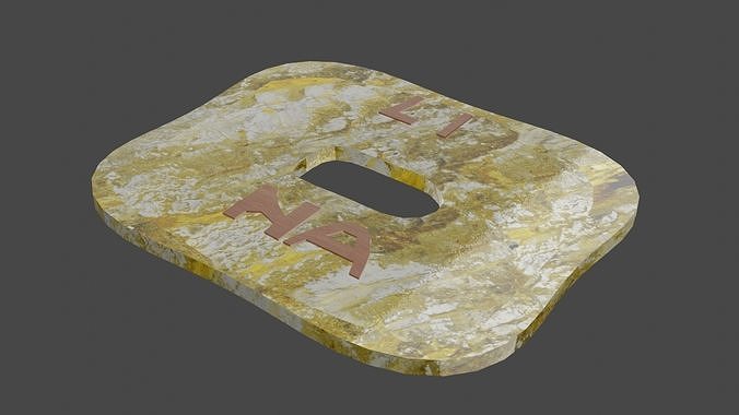 Decorative item in Youtube logo shape porcelain material Low-poly 3D model 2