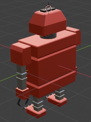 Robot Low-poly 3D model_4