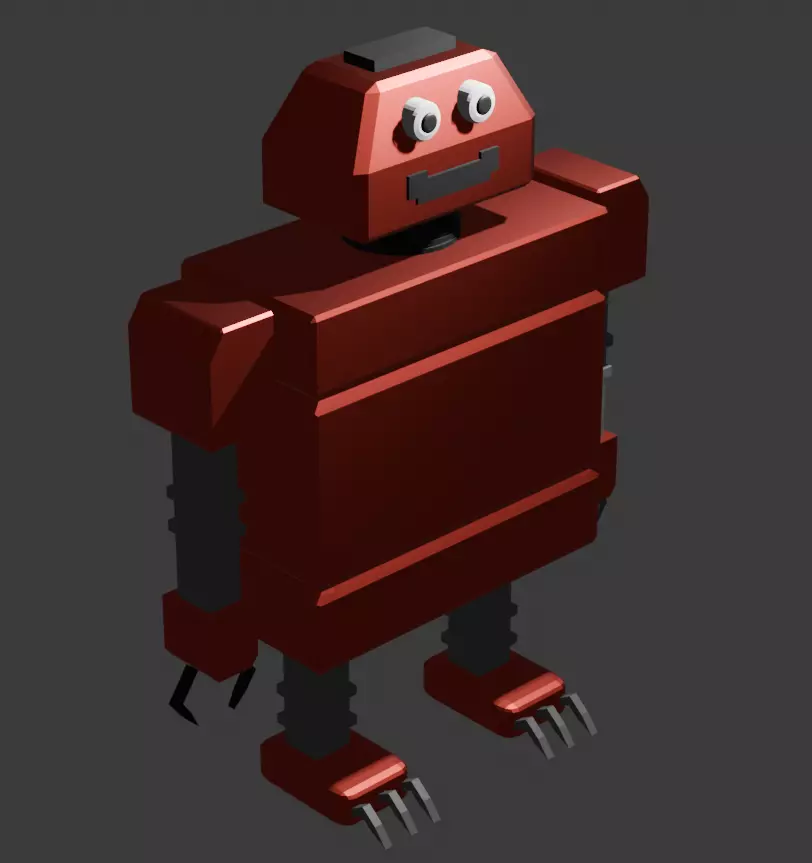 Robot Low-poly 3D model_0