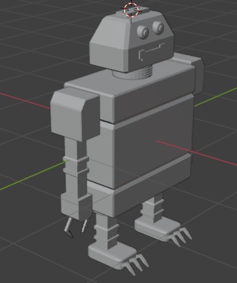 Robot Low-poly 3D model_1