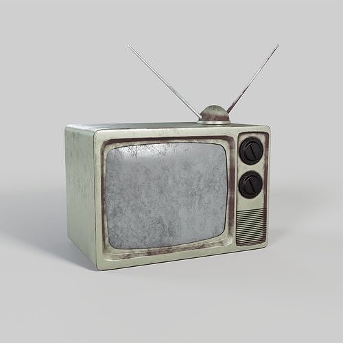 Old TV Low-poly 3D model