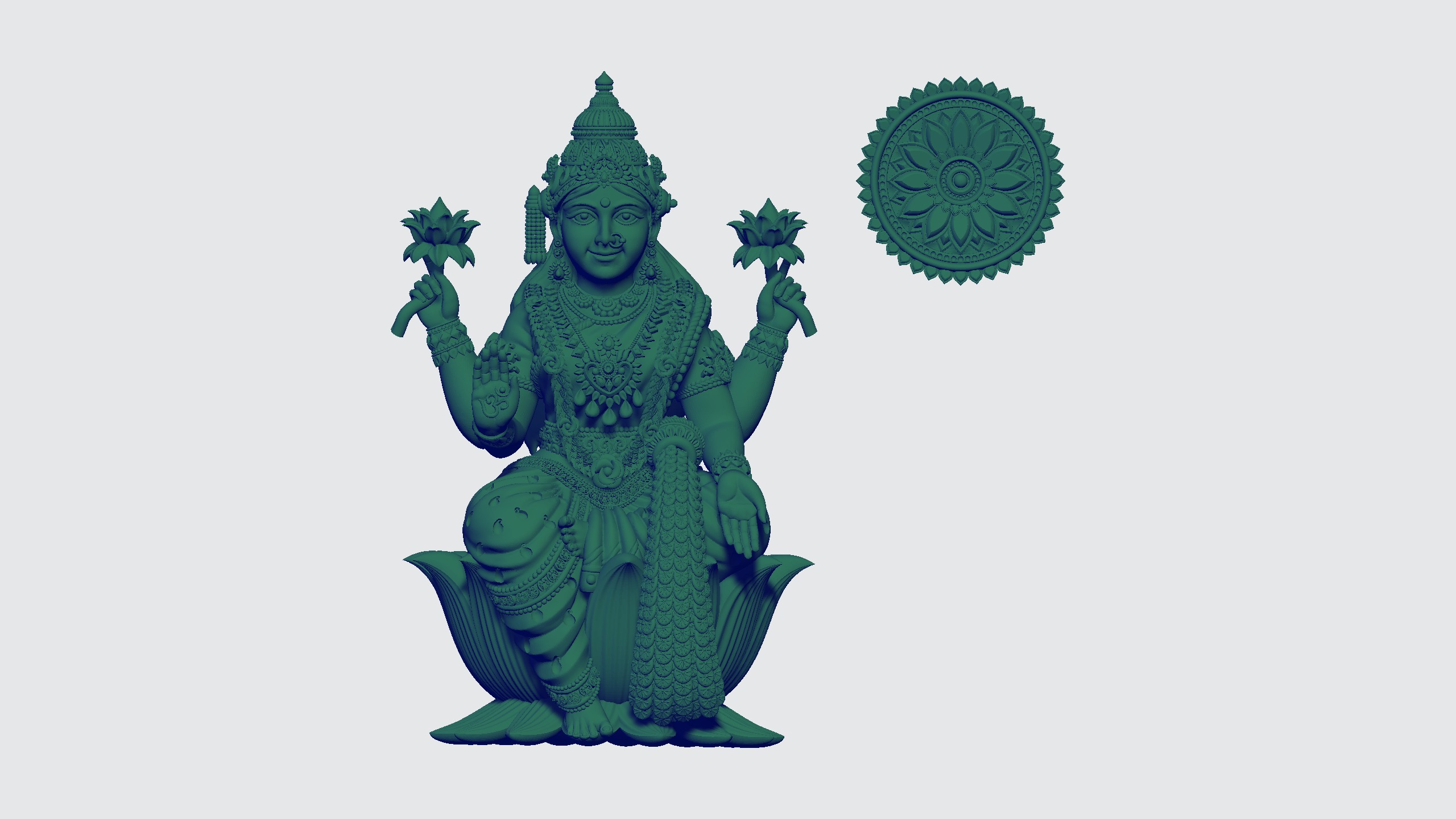 Lakshmi-Mata 3D-Print-Model-Dhanlakshmi 3D print model_11