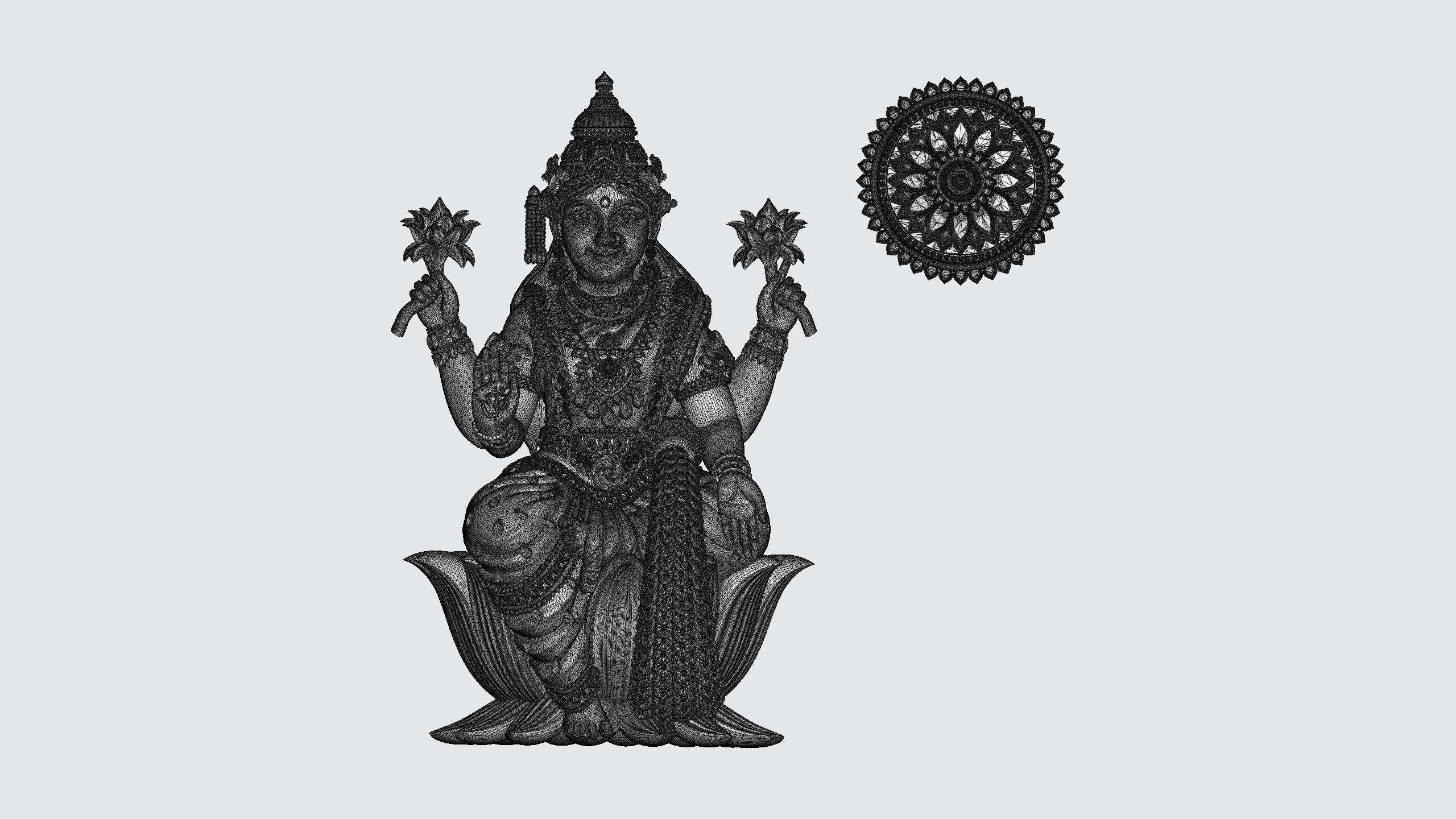 Lakshmi-Mata 3D-Print-Model-Dhanlakshmi 3D print model_10