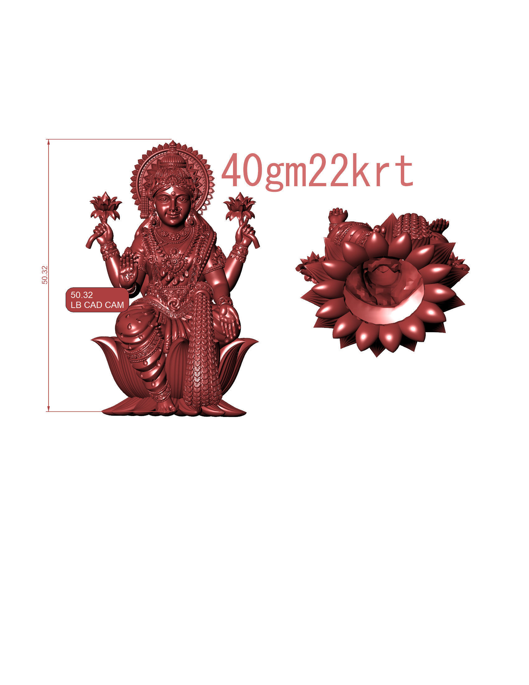 Lakshmi-Mata 3D-Print-Model-Dhanlakshmi 3D print model_12