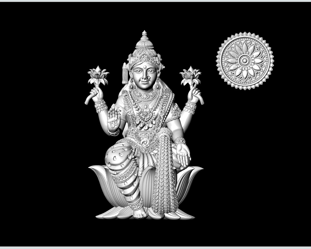 Lakshmi-Mata 3D-Print-Model-Dhanlakshmi 3D print model_9