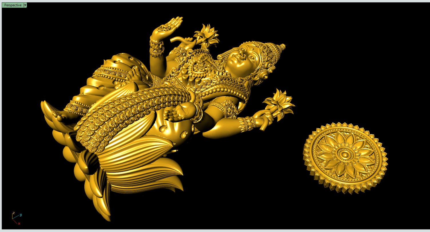 Lakshmi-Mata 3D-Print-Model-Dhanlakshmi 3D print model_7