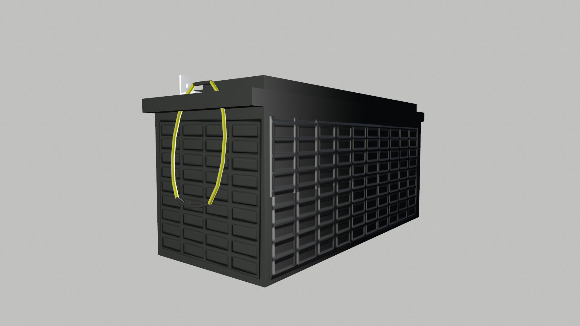 Battery Low-poly 3D model_2