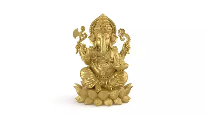 Ganesh-Ji 3D-Print-Model No2 -Jewelery Murti- 3D print model