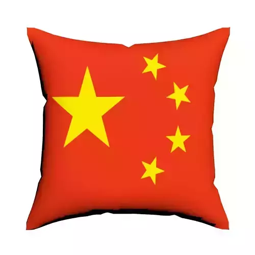 China Flag on Luxury Square cotton Pillow