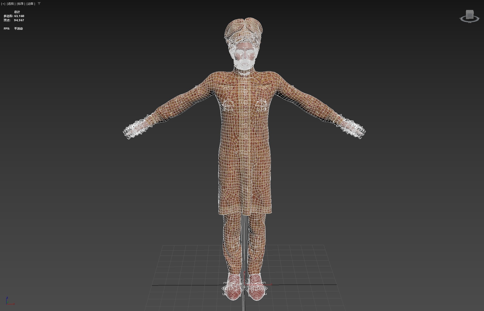 Indian couple Rigged Low-poly 3D model_46