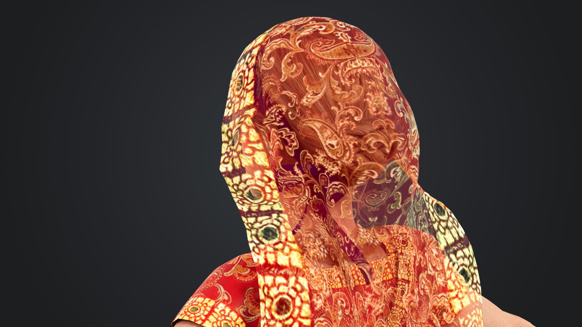 Indian couple Rigged Low-poly 3D model_26