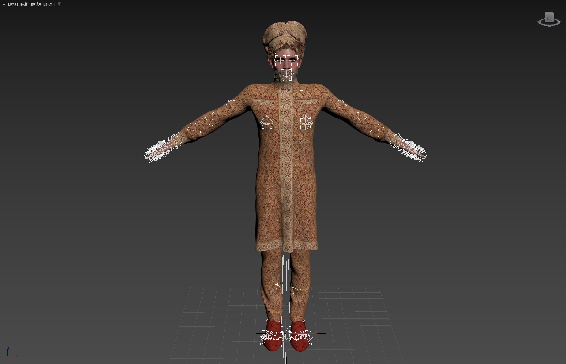 Indian couple Rigged Low-poly 3D model_47