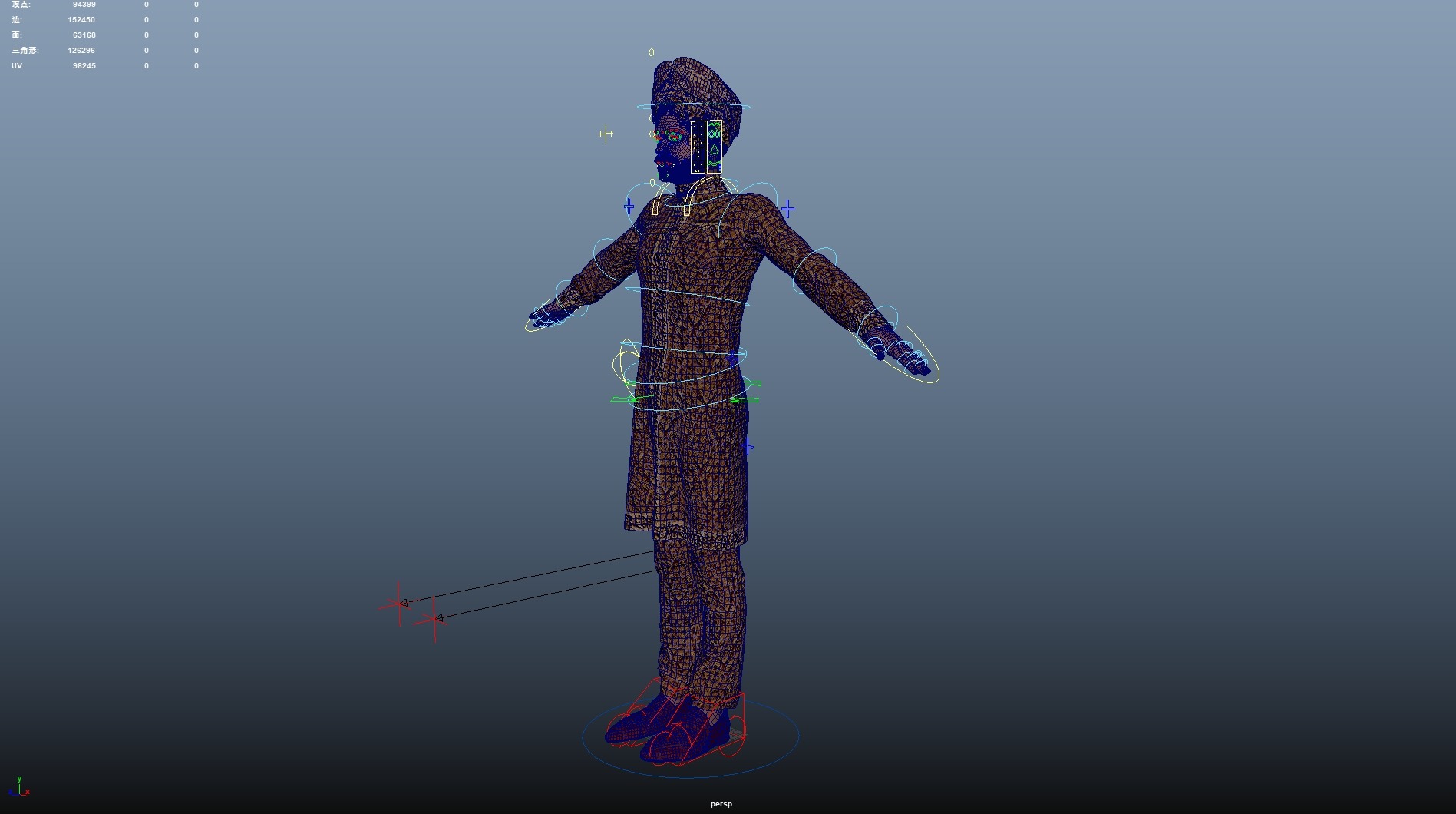 Indian couple Rigged Low-poly 3D model_43