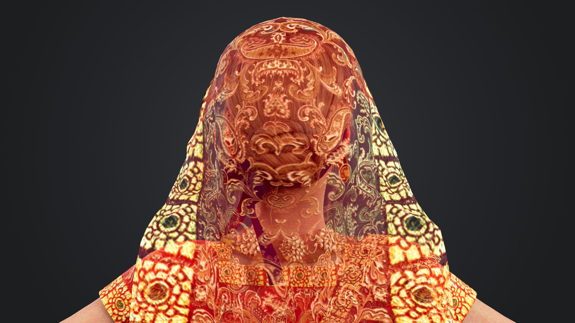 Indian couple Rigged Low-poly 3D model_27