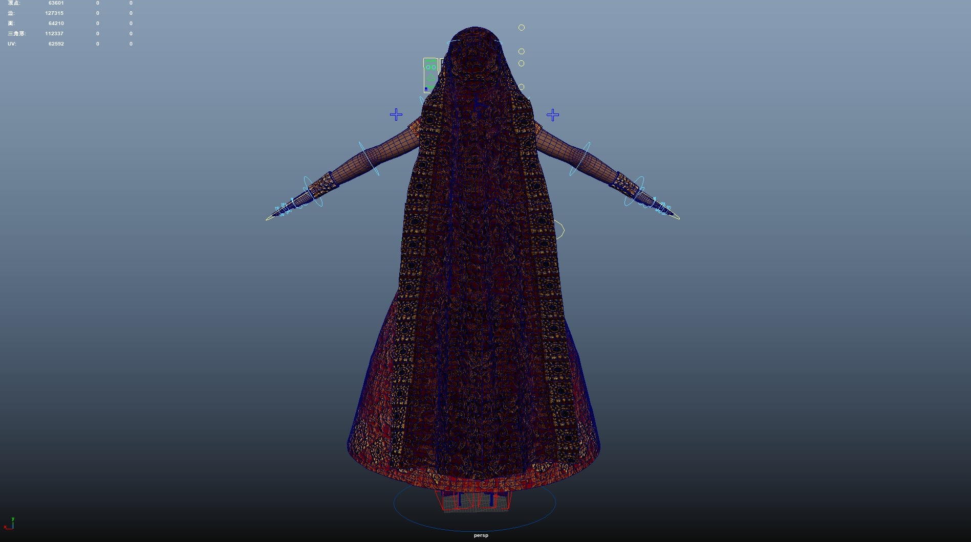 Indian couple Rigged Low-poly 3D model_37