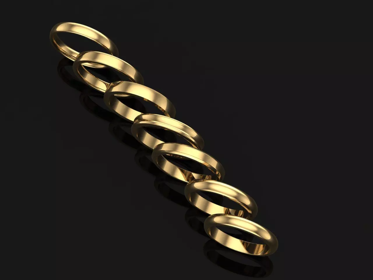 Simple rings Free 3D print model