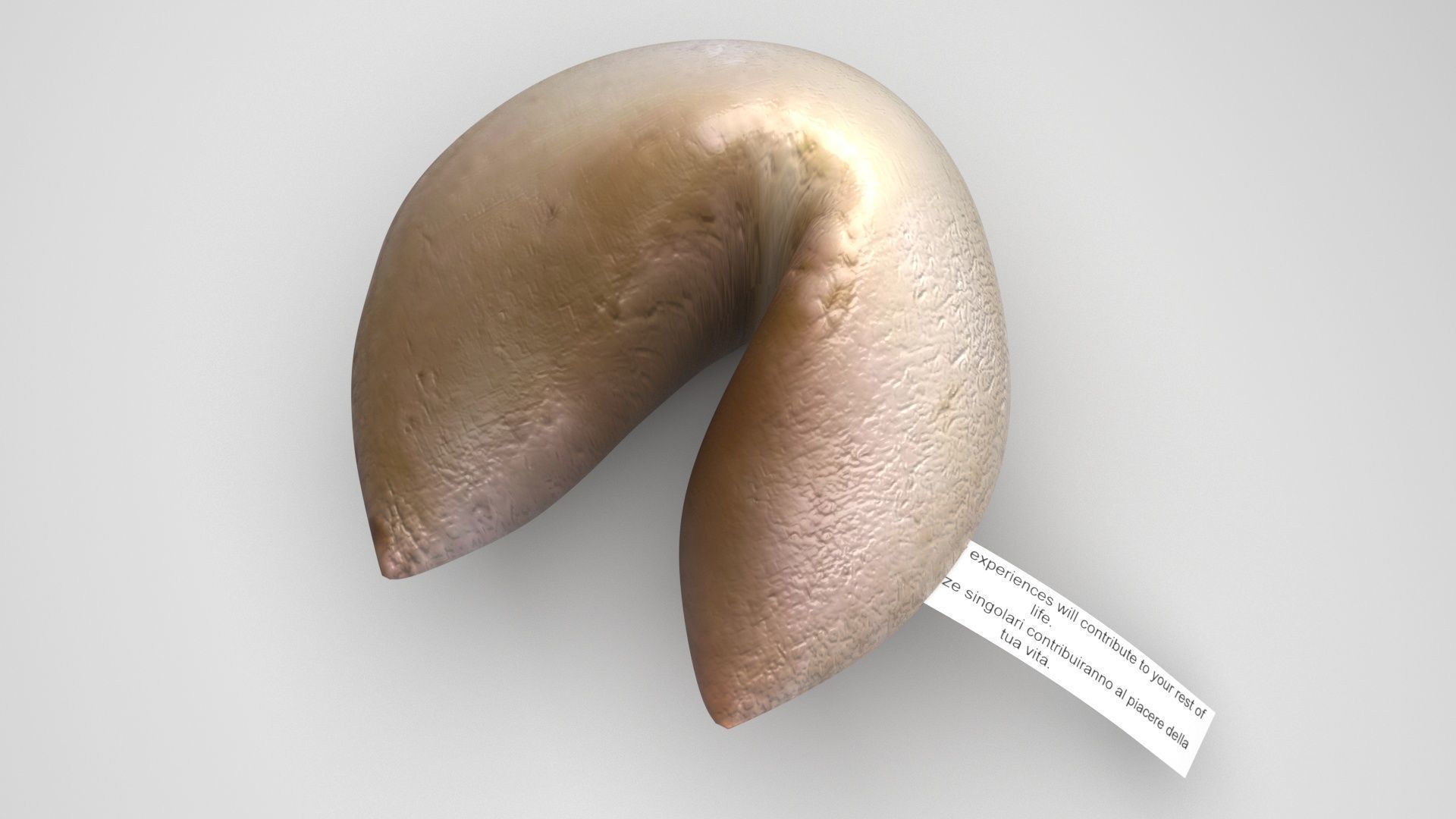 Fortune Cookie 3D model_3