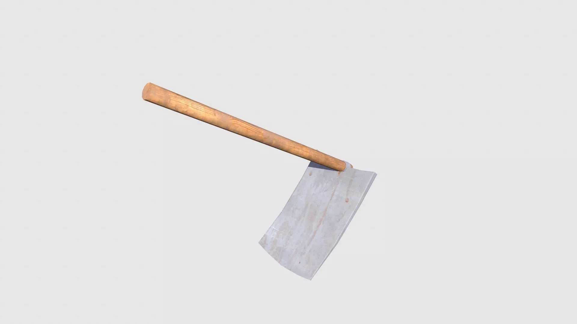 Shovel Low-poly 3D model_0