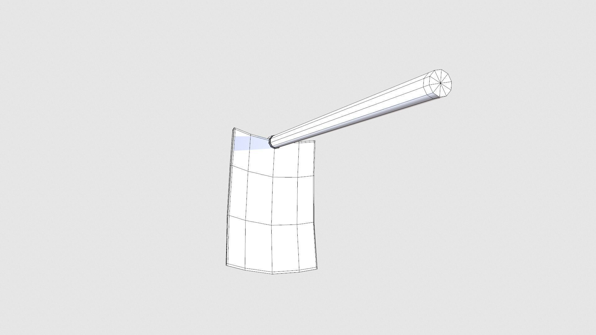 Shovel Low-poly 3D model_8